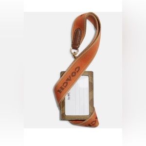 Coach I.D lanyard in signature canvas